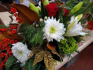 Kwanzaa Fresh Flower Basket Arrangement