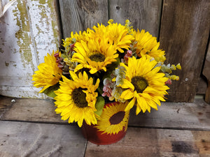 Silk Sunflower Floral Arrangment