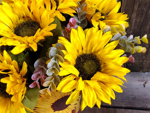 Silk Sunflower Floral Arrangment