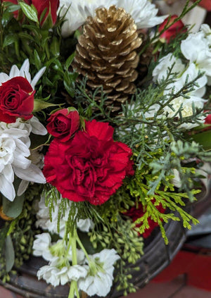 Kwanzaa Fresh Flower Basket Arrangement