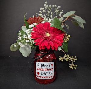 'Happy Valentine's Day' Gerbera Daisies Bouquet