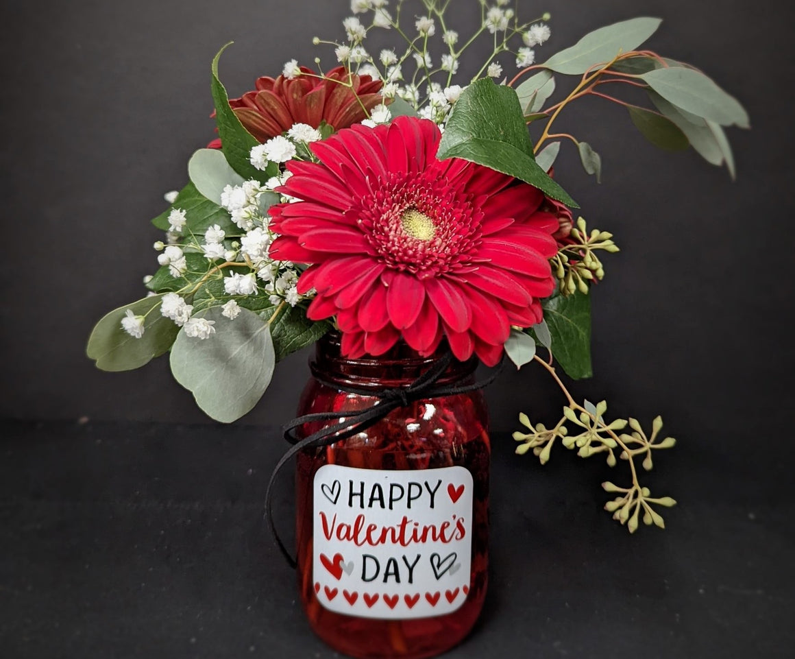 'Happy Valentine's Day' Gerbera Daisies Bouquet