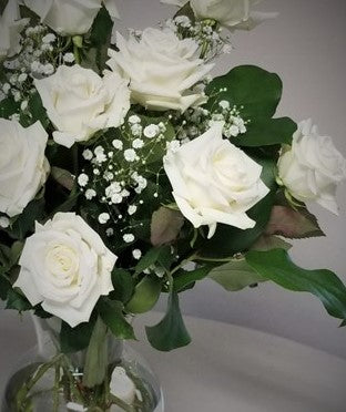 Sympathy Rose Bouquet, Standard (Medium-Stem) - E's Florals